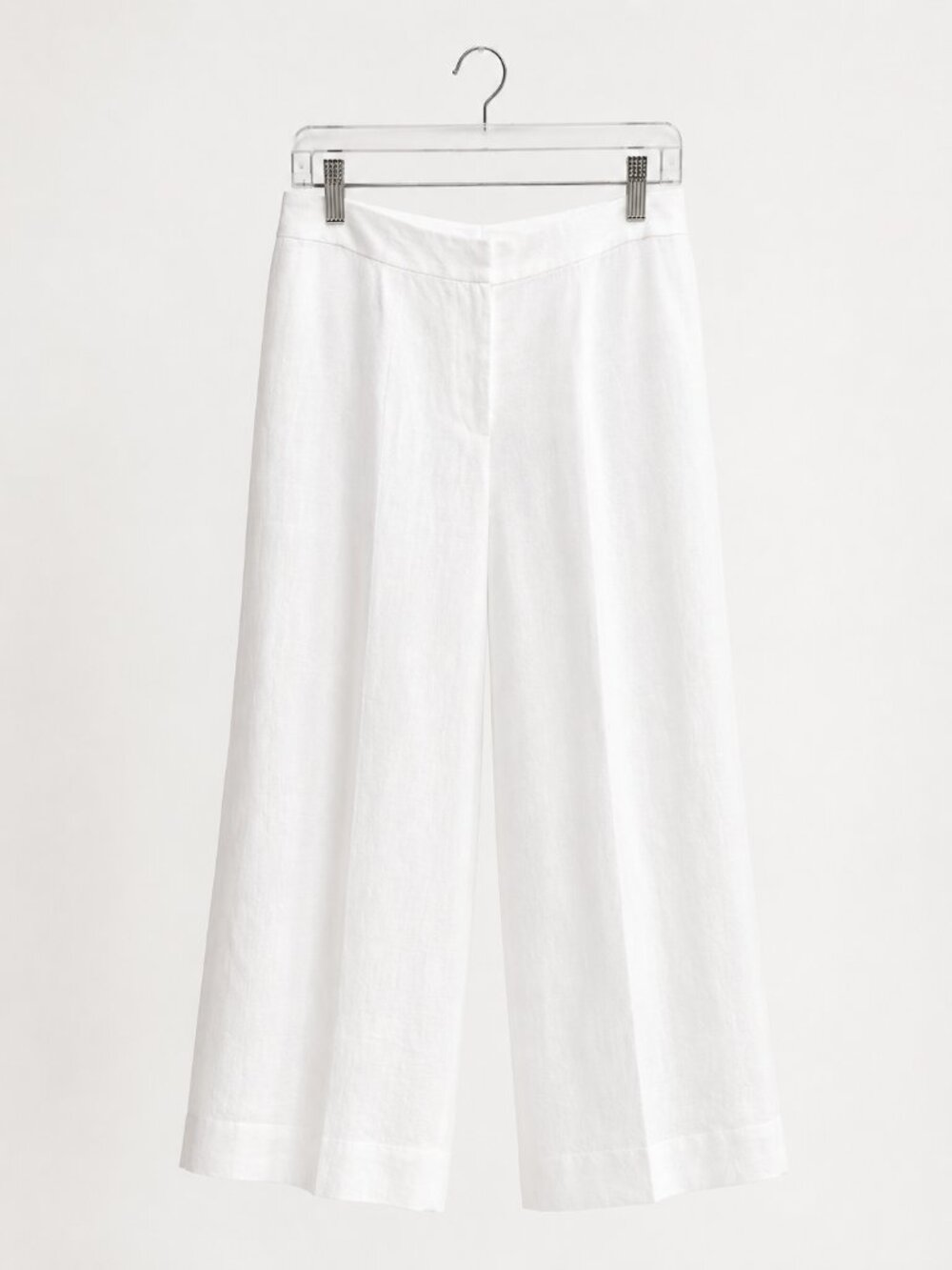 ETCETERA White 100% Linen Wide Leg Trousers Size 4 NWT Resort Wear - Picture 2 of 6
